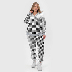 Женский 3D-костюм Герб РФ клетка паттерн, цвет: 3D-меланж — фото 2