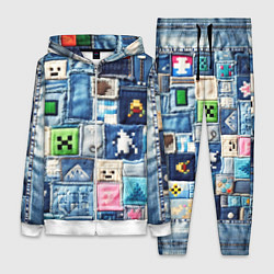 Женский костюм Minecraft на пэчворк джинсах