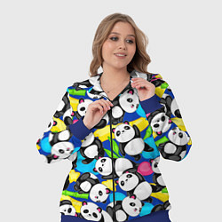 Женский 3D-костюм Панды цветной паттерн, цвет: 3D-синий — фото 2