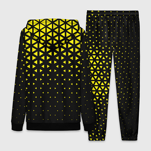 Женский костюм Геометрический градиент - чёрно-жёлтый / 3D-Черный – фото 2