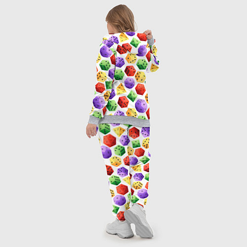 Женский костюм Игровые разноцветные кости паттерн / 3D-Меланж – фото 5