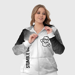 Женский 3D-костюм Stumble Guys glitch на светлом фоне вертикально, цвет: 3D-белый — фото 2