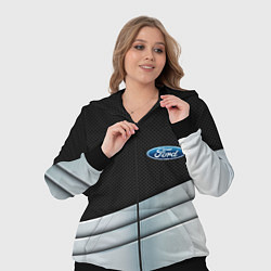 Женский 3D-костюм FORD metal texture, цвет: 3D-черный — фото 2
