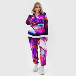 Женский 3D-костюм Неоновые абстракция краски, цвет: 3D-белый — фото 2
