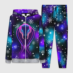 Женский 3D-костюм Космическая кобра, цвет: 3D-меланж