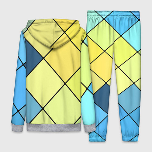 Женский костюм Геометрия линии клетка / 3D-Меланж – фото 2