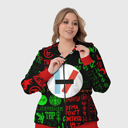 Женский 3D-костюм Twenty one pilots music steel, цвет: 3D-красный — фото 2