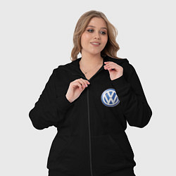 Женский 3D-костюм Volkswagen logo auto, цвет: 3D-черный — фото 2