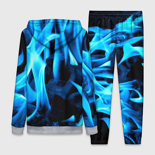 Женский костюм Синий огонь текстура / 3D-Меланж – фото 2