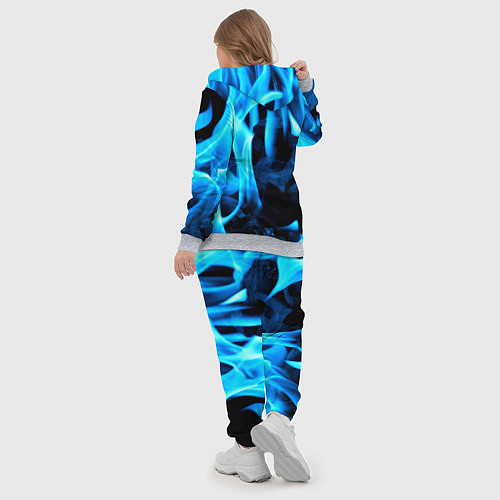 Женский костюм Синий огонь текстура / 3D-Меланж – фото 5