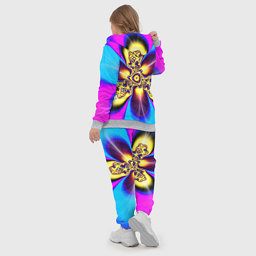 Женский костюм Фрактальный неоновый узор абстракция / 3D-Меланж – фото 5