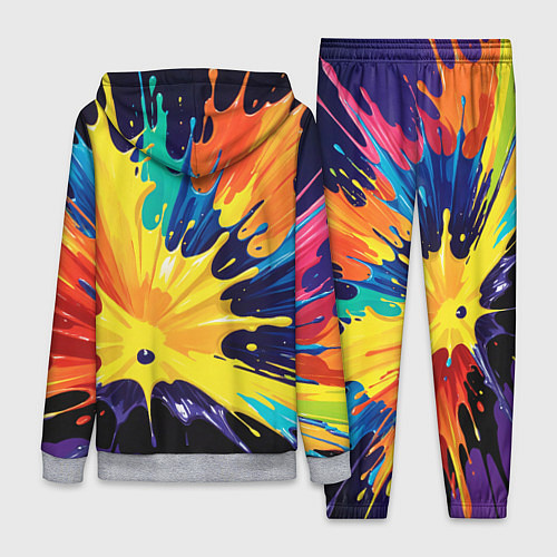 Женский костюм Панда на фоне взрыва красок / 3D-Меланж – фото 2