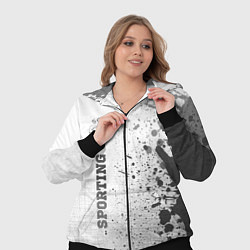 Женский 3D-костюм Sporting - white gradient по-вертикали, цвет: 3D-черный — фото 2