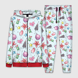 Женский костюм Новогодний фон