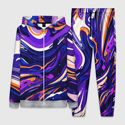 Женский костюм Разноцветная абстракция разводов