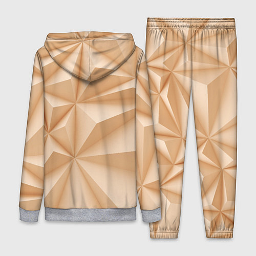 Женский костюм Бежевые полигональные фигуры / 3D-Меланж – фото 2