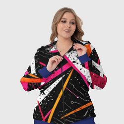 Женский 3D-костюм Разноцветные праздничные линии, цвет: 3D-синий — фото 2