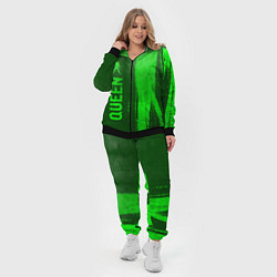 Женский 3D-костюм Queen - green gradient по-вертикали, цвет: 3D-черный — фото 2