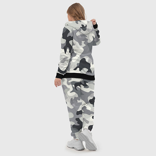 Женский костюм Бело-серый камуфляж / 3D-Черный – фото 5