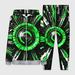 Женский костюм Чёрно-зелёная сфера киберпанк
