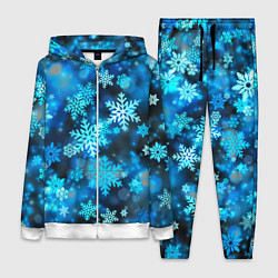 Женский 3D-костюм Снежный новогодний узор, цвет: 3D-белый
