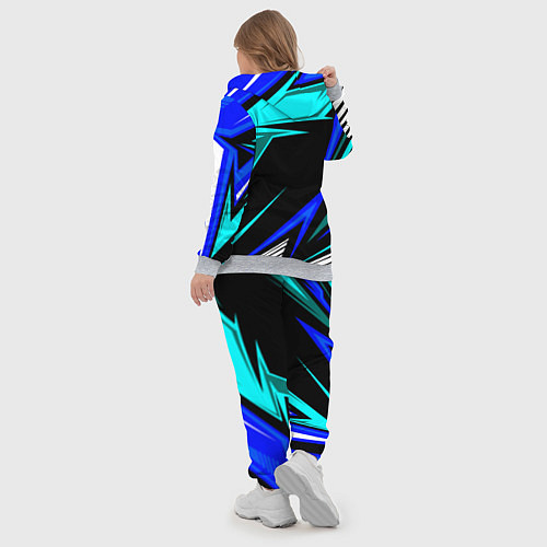 Женский костюм Субару - синий спорт / 3D-Меланж – фото 5