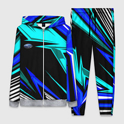 Женский 3D-костюм Субару - синий спорт, цвет: 3D-меланж
