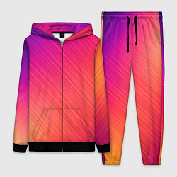 Женский 3D-костюм Градиент в косую полоску, цвет: 3D-черный