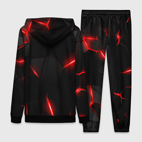 Женский костюм Arctic Monkeys - неоново красные плиты / 3D-Черный – фото 2