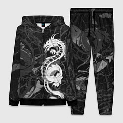 Женский 3D-костюм Белый трайбл дракон, цвет: 3D-черный