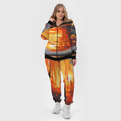 Женский 3D-костюм Багровый закат, цвет: 3D-черный — фото 2