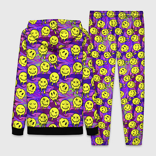 Женский костюм Психоделические желтые смайлы / 3D-Черный – фото 2