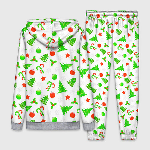 Женский костюм Новогодний ёлочный паттерн / 3D-Меланж – фото 2