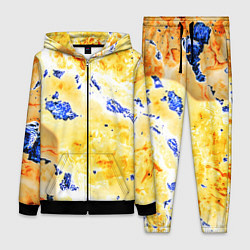 Женский костюм Сине-золотая абстракция