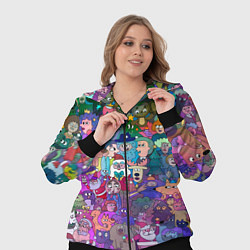 Женский 3D-костюм Новогодний виммельбух, цвет: 3D-черный — фото 2