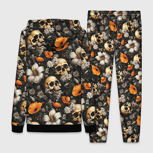 Женский костюм Маки и черепа / 3D-Черный – фото 2