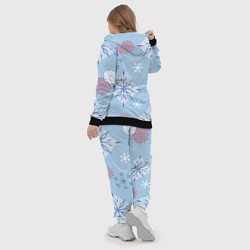 Женский костюм Снежинки Эльзы / 3D-Черный – фото 5