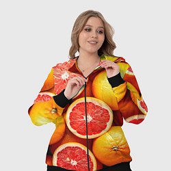 Женский 3D-костюм Грейпфруты, цвет: 3D-черный — фото 2