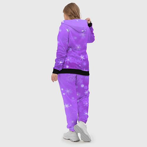 Женский костюм Резные снежинки глитч / 3D-Черный – фото 5