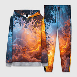 Женский 3D-костюм Брызги воды и огня, цвет: 3D-меланж