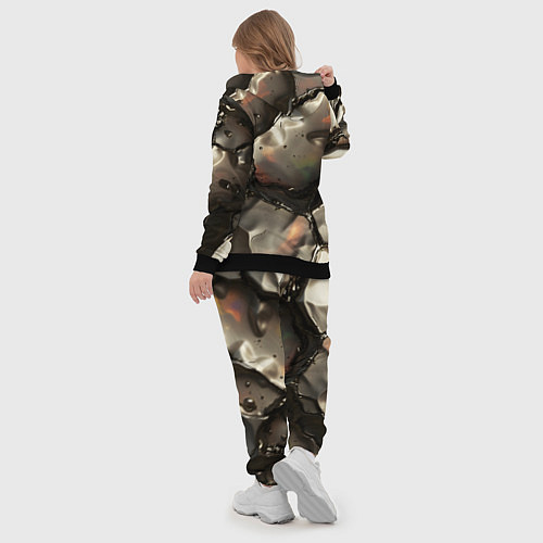 Женский костюм Жидкая субстанция светло-коричневая / 3D-Черный – фото 5