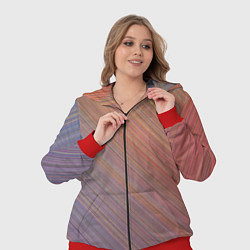 Женский 3D-костюм Градиент в полоску, цвет: 3D-красный — фото 2