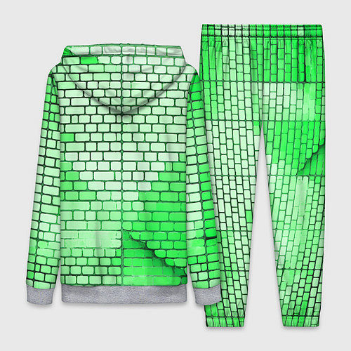 Женский костюм Зелёные кирпичики / 3D-Меланж – фото 2