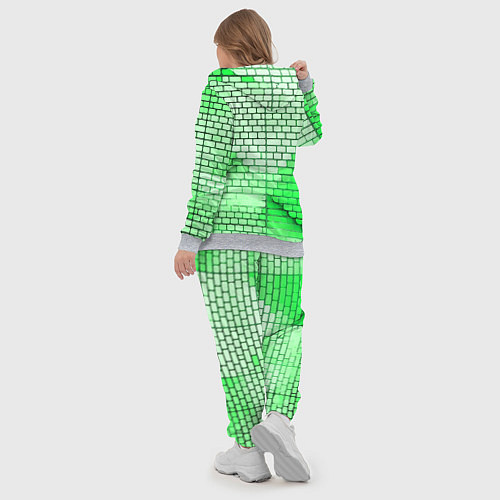 Женский костюм Зелёные кирпичики / 3D-Меланж – фото 5