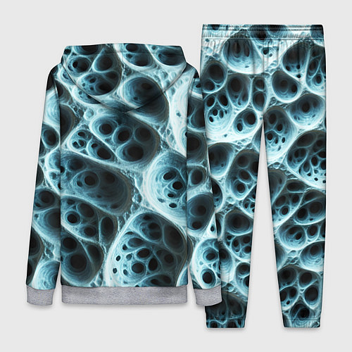 Женский костюм Белая пористая структура / 3D-Меланж – фото 2