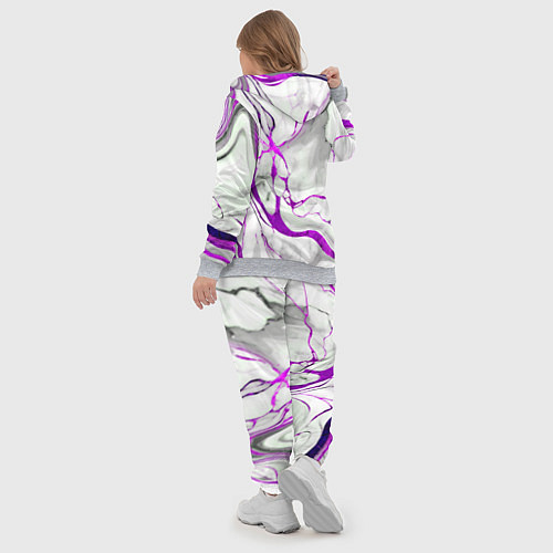 Женский костюм Фиолетово-белый мрамор / 3D-Меланж – фото 5