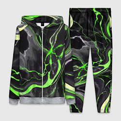 Женский костюм Зелёно-чёрный мрамор