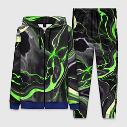 Женский костюм Зелёно-чёрный мрамор
