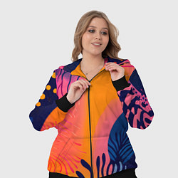 Женский 3D-костюм Векторная абстракция с растениями - нейросеть, цвет: 3D-черный — фото 2