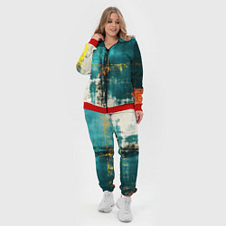 Женский 3D-костюм Ржавчина сине-белая, цвет: 3D-красный — фото 2